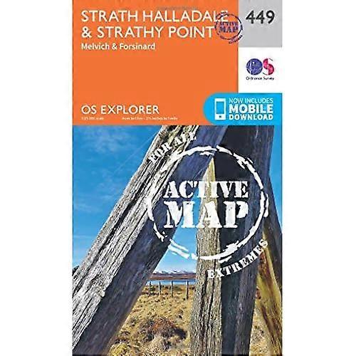 OS Explorer Map Active (449) Strath Halladale and Strathy Point (OS Explorer Active Map)