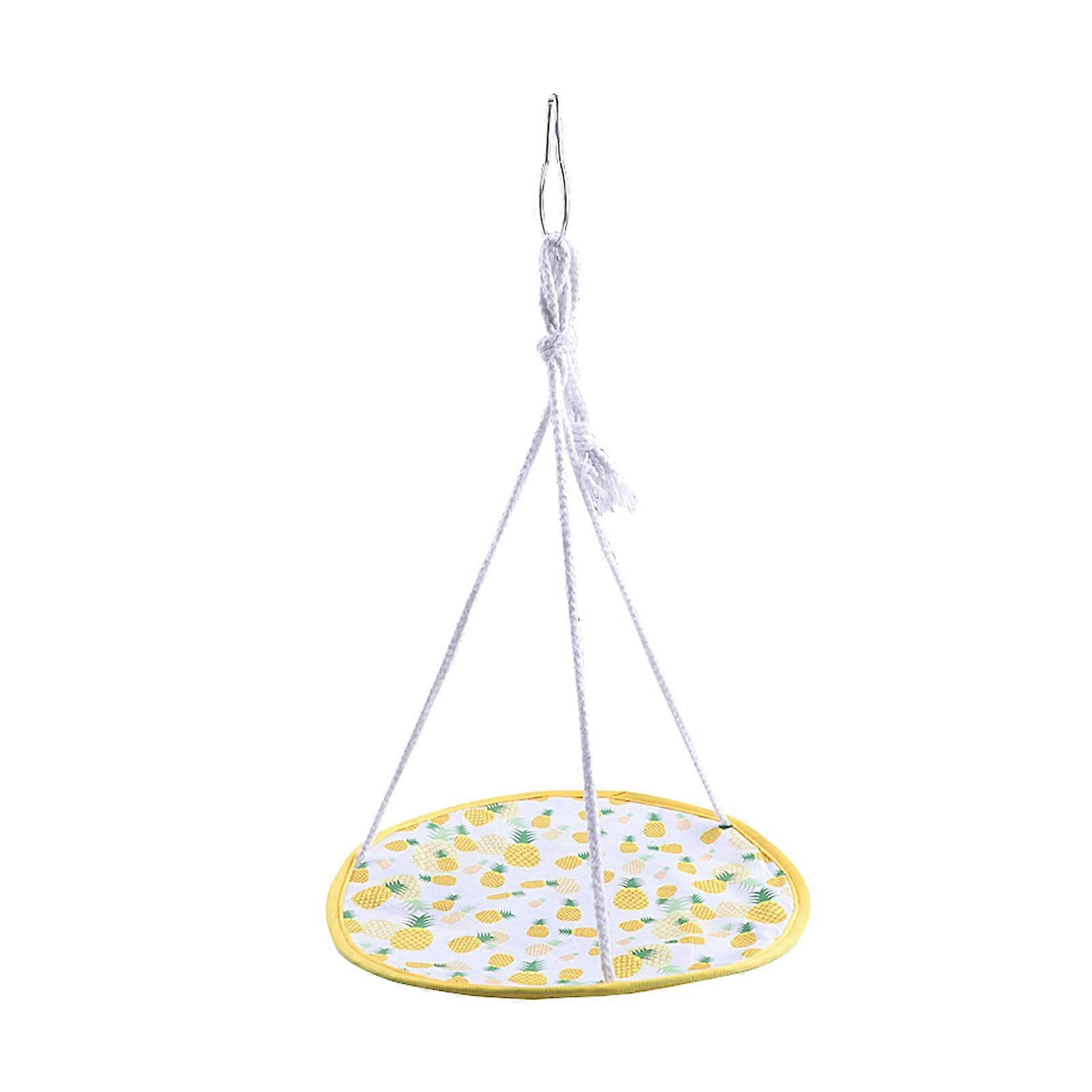 Reptile Swing Hammock Durable Stable Lizard Hanging Bed Swing Toy Bearded Dragon Hammock for Small Pet Yellow Pineapple