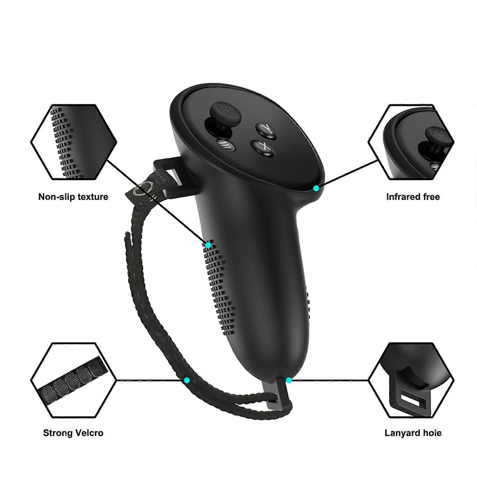 Meta Quest 3 VR Accessory Set: 5pcs Silicone Covers for 360° Protection & Comfort