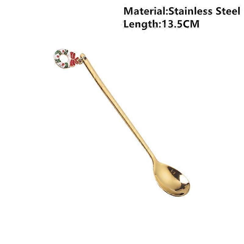 New Year 2021 Merry Christmas Stainless Steel Spoons Xmas Party Tableware Ornaments Christmas Decorations for Home Table Navidad Noel Gift