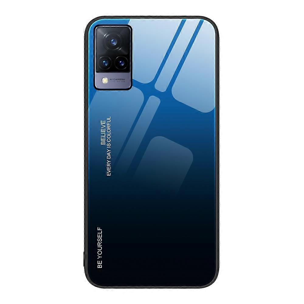 For vivo V21 Gradient Color Glass Case