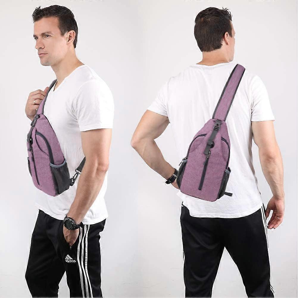 African Print Sling Bag Crossbody Daypack - 7.5x3.5x15.3 Inches, Adjustable Strap, For Travel & Hiking - View #3