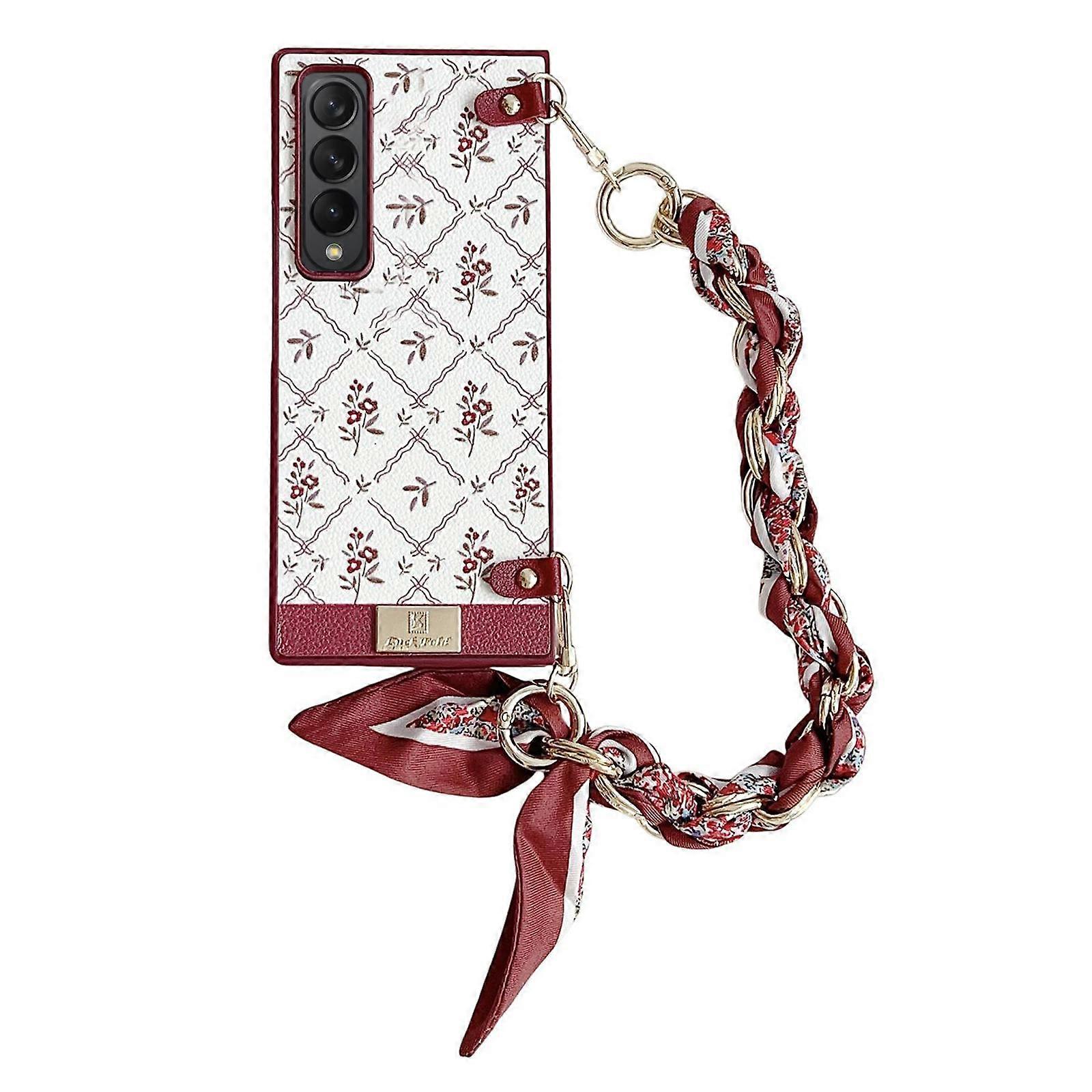 Luck Flower Pattern TPU Phone Case With Strap
