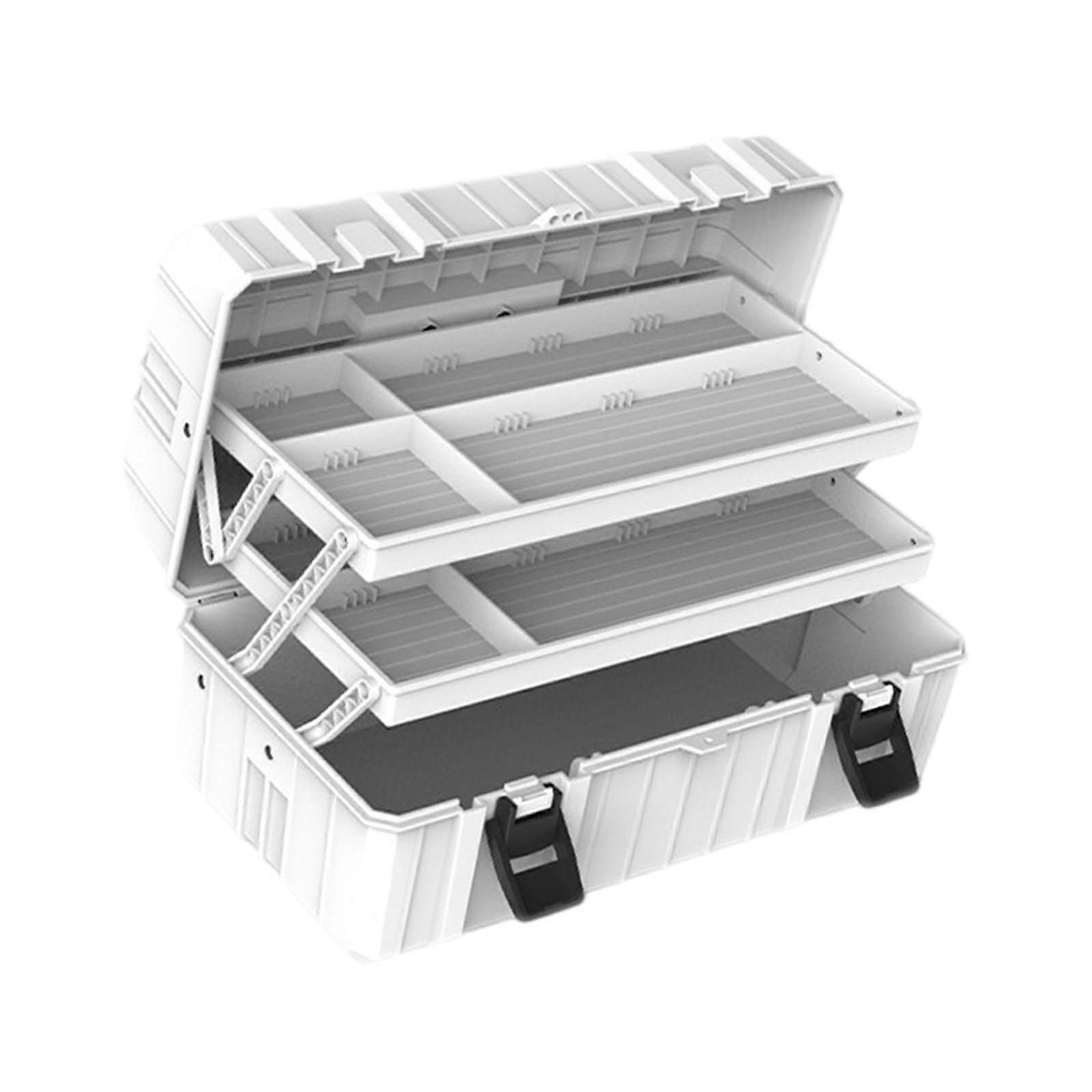 3層折りたたみ式ツールボックスハードウェアパーツ収納ケース家庭用ストロングロード