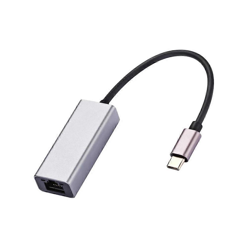 Type-C to Gigabit Aluminum Alloy Single Network Card with Light RJ-45 Driver Free External Network Port Computer Converter
