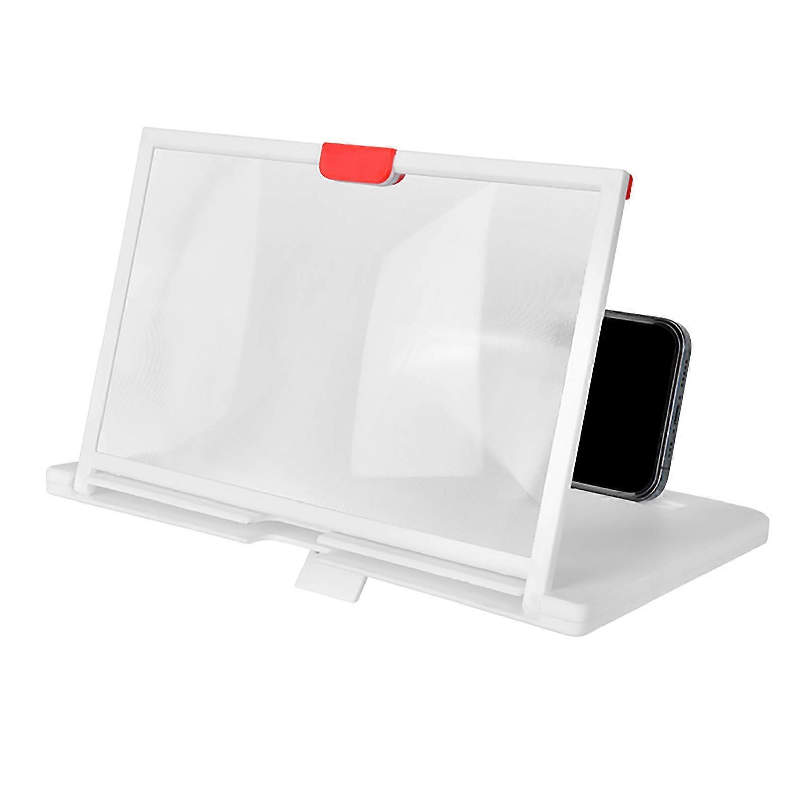 10in/12in Phone Screen Amplifier Stand 3D Magnifying Projector Screen Enlarger Magnifying Glass for Movie Video Game