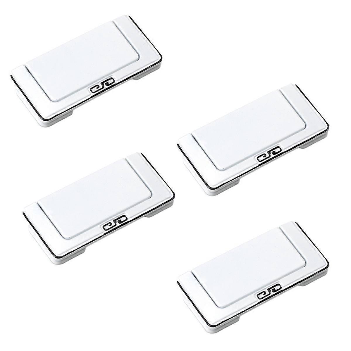 4Pcs Pocket Doors Drawer Handle Flush Ring Pull, Hidden Furniture Handle with Screws, Concealed Zinc Alloy Knobs