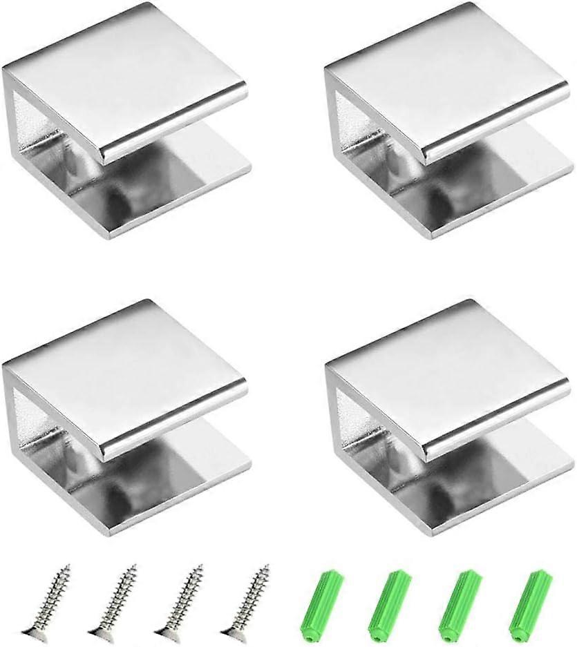 Glass Shelf Clamp, Solid Brass, Adjustable