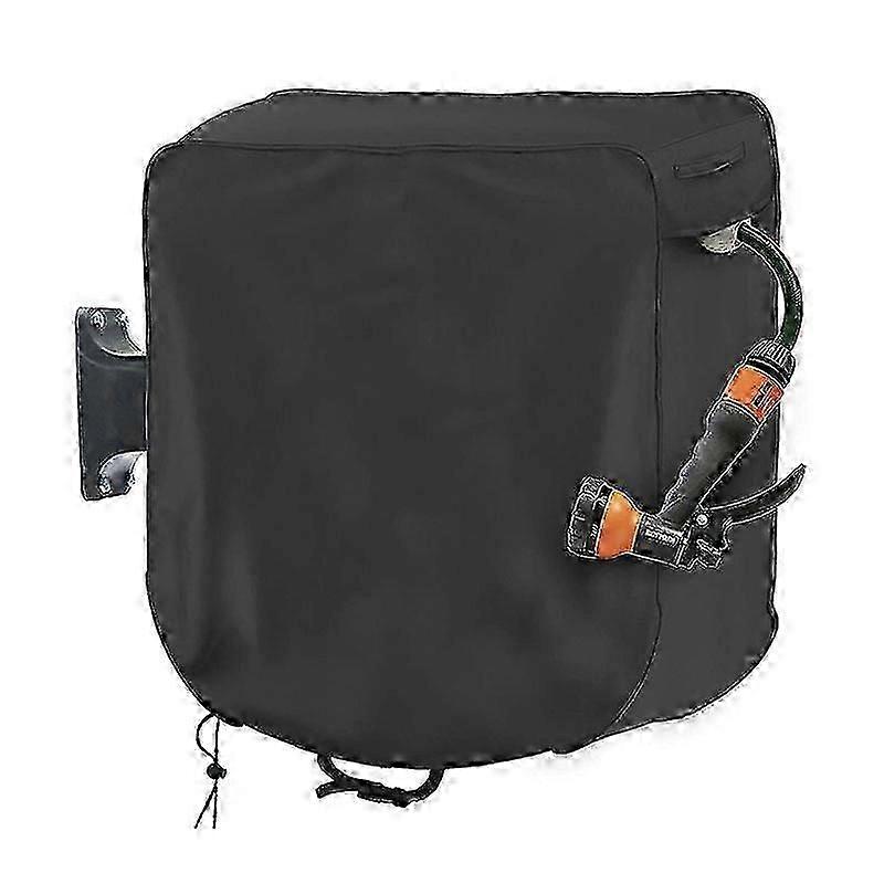 60x45x60cm, Wall Mounted Garden Hose Reel Protector, Black