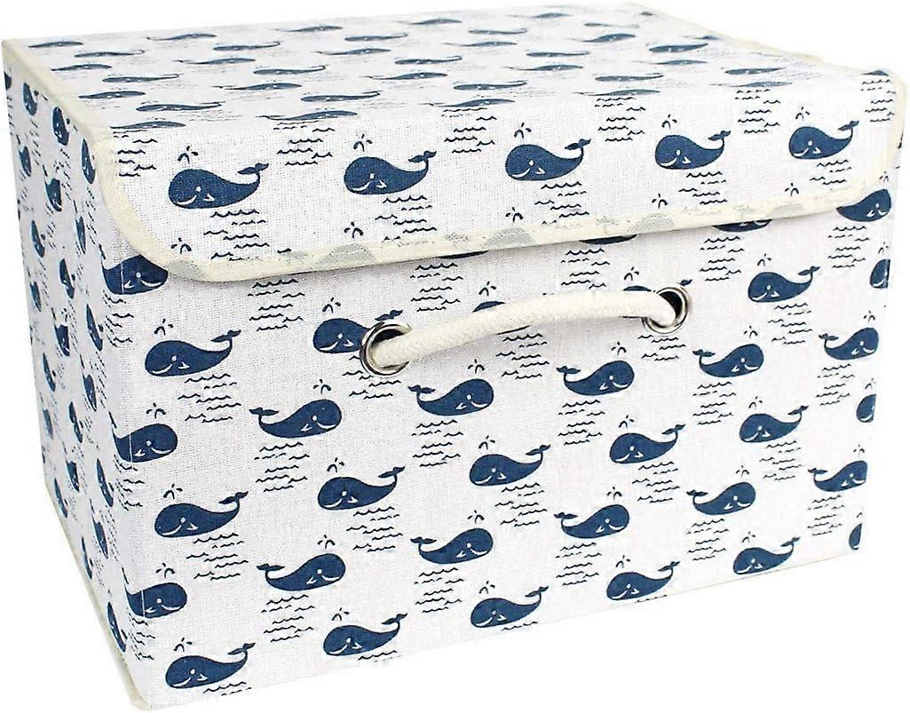 Rectangular Storage Basket, Canvas, Foldable, Dustproof