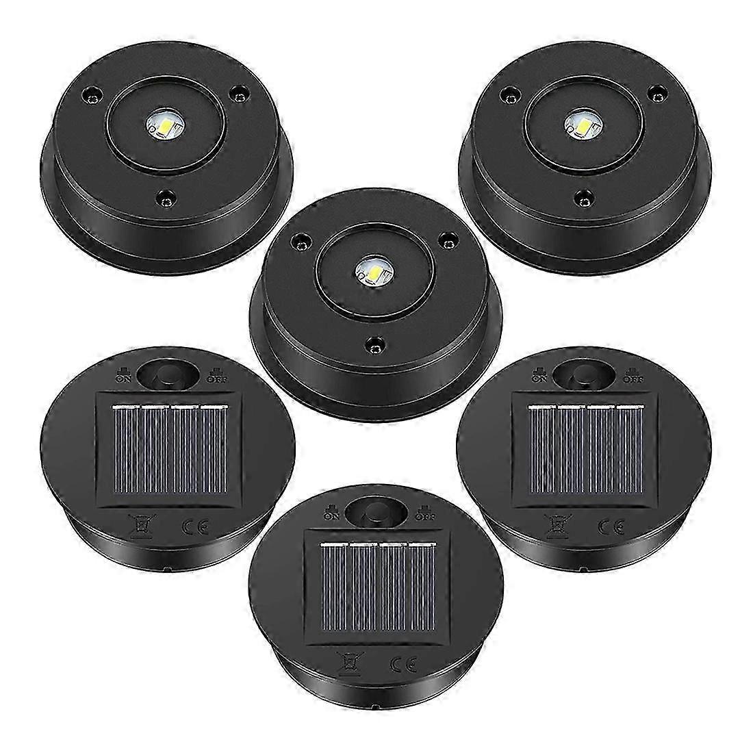 6 Pcs Solar Lights Replacement top 7 Lumens Solar Lantern Parts LED Solar Panel Lantern Lid Lights