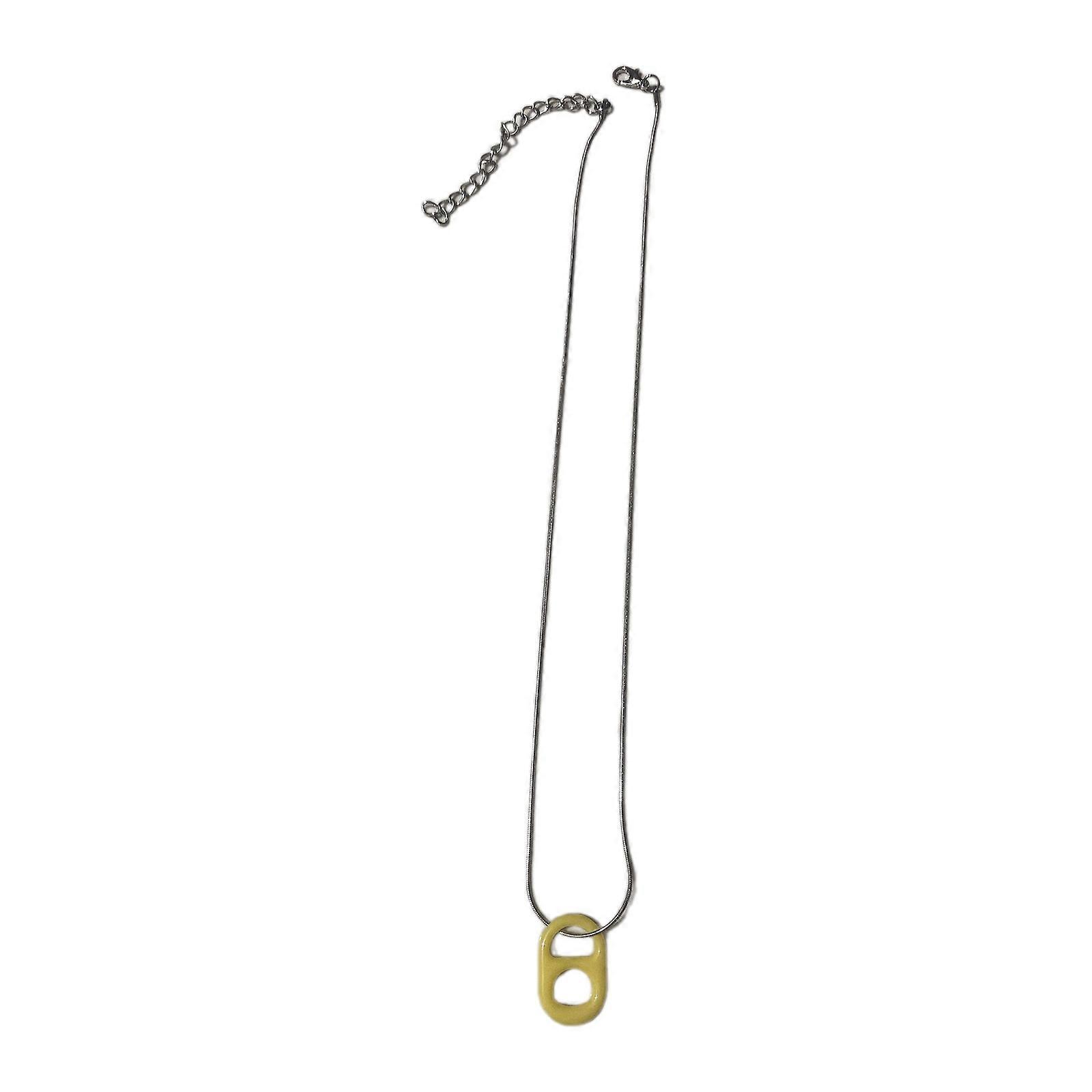 Unik Pig Nose Vedhæng Halskæde til Kvinder Mænd Y2K Vedhæng Clavicle Chain Halskæde Colouful Pig Nose Choker Smykker Gul