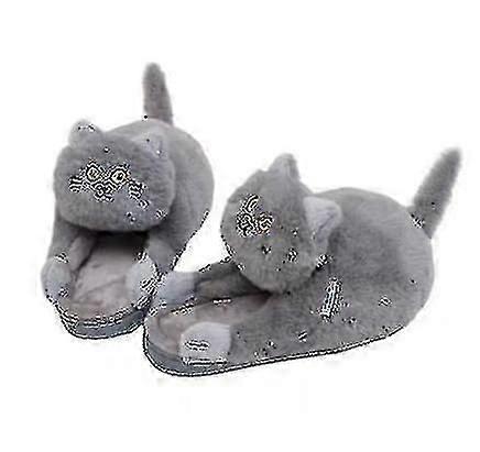 2025 New Cute Comfortable Warm Plush Cotton Slippers Cat Slippers