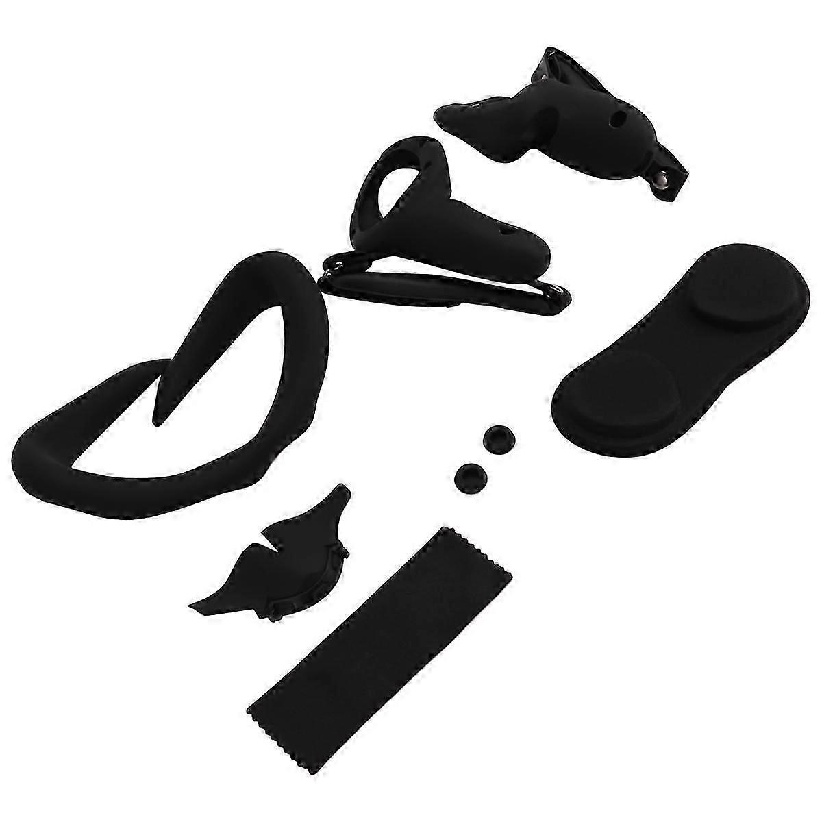 For 3 Controller Covers Lens Cap Light-Blocking, Nose Pad and Face Cover for Quest 3 Accessories Bl