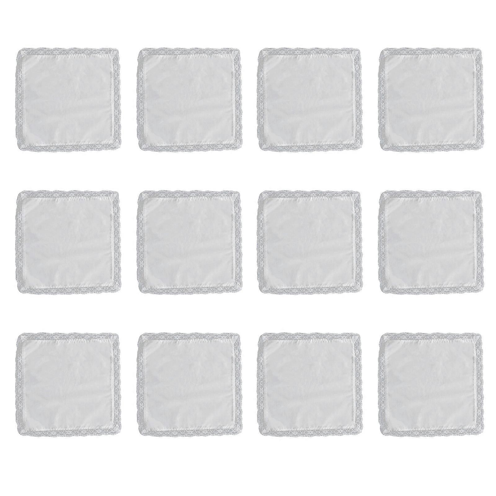12pcs Kant Randdoek Bruiloft Zakdoek Dames Mooie Zakdoek voor Bruiloft Bruids Geschenken