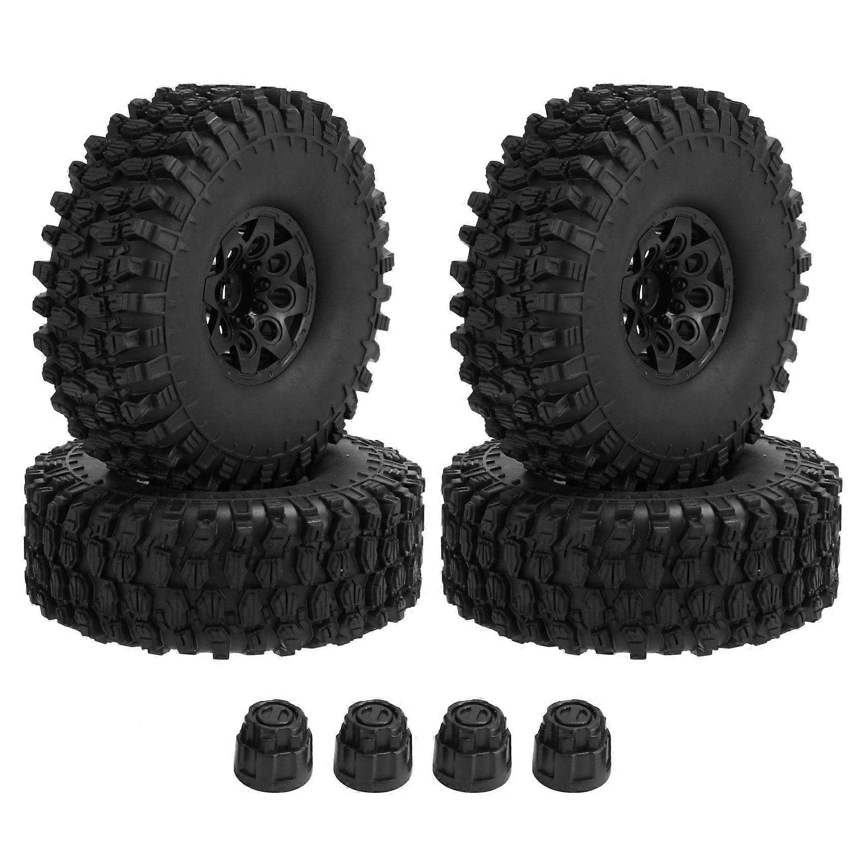 4PCS 120mm 1.9 Beadlock Wheel Rim Tire Set for Traxxas TRX4 RC4WD D90