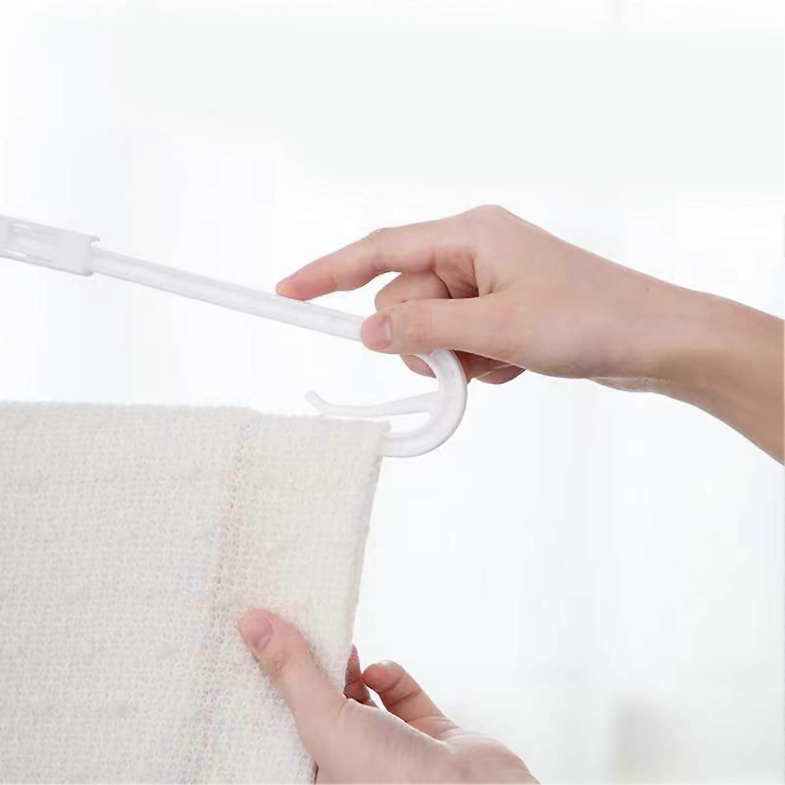 Adjustable Extra Large Retractable White Plastic Drying Hanger