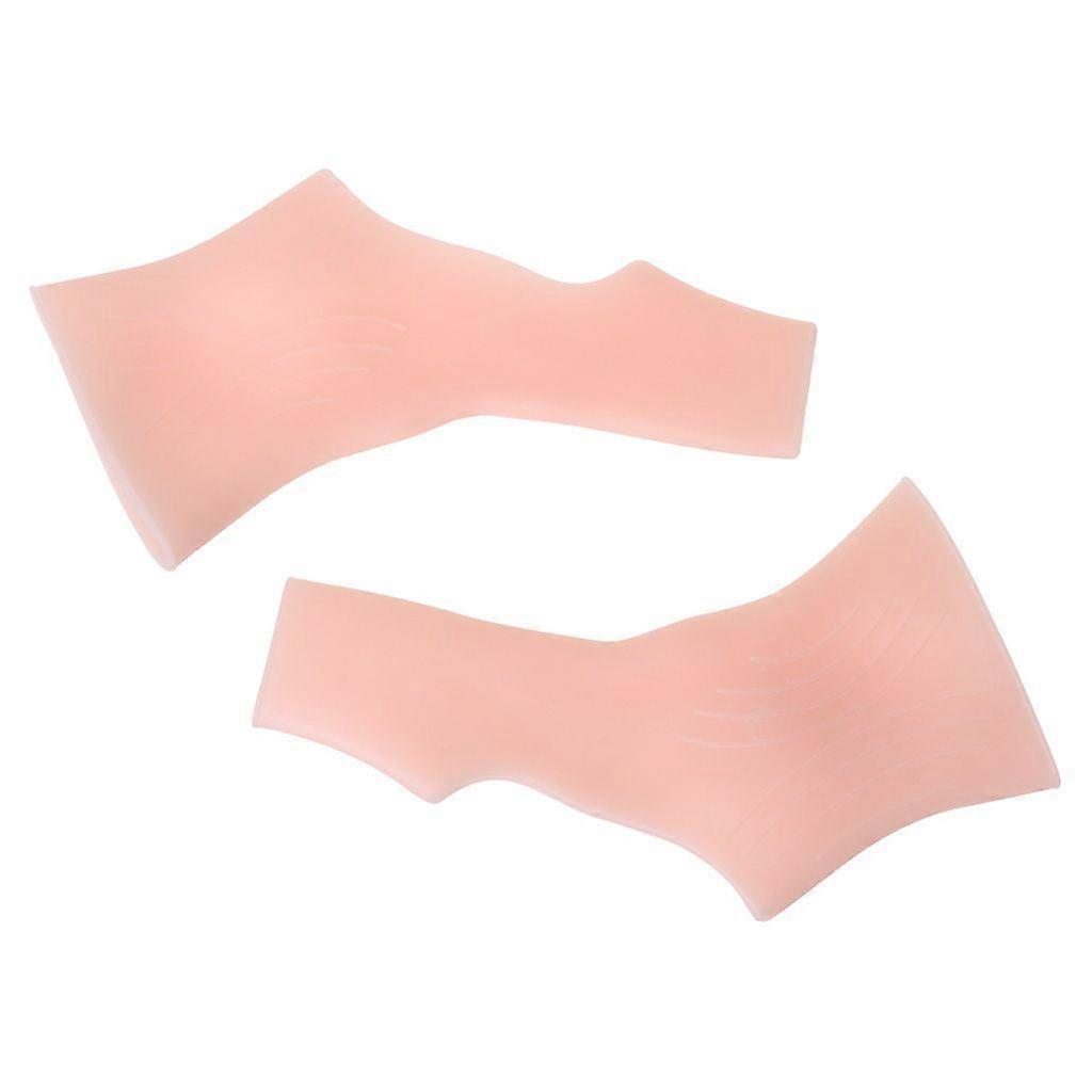 2Pcs/Pair Silicone Gel Wrist Support Braces Fingerless Compression Gloves Thumb