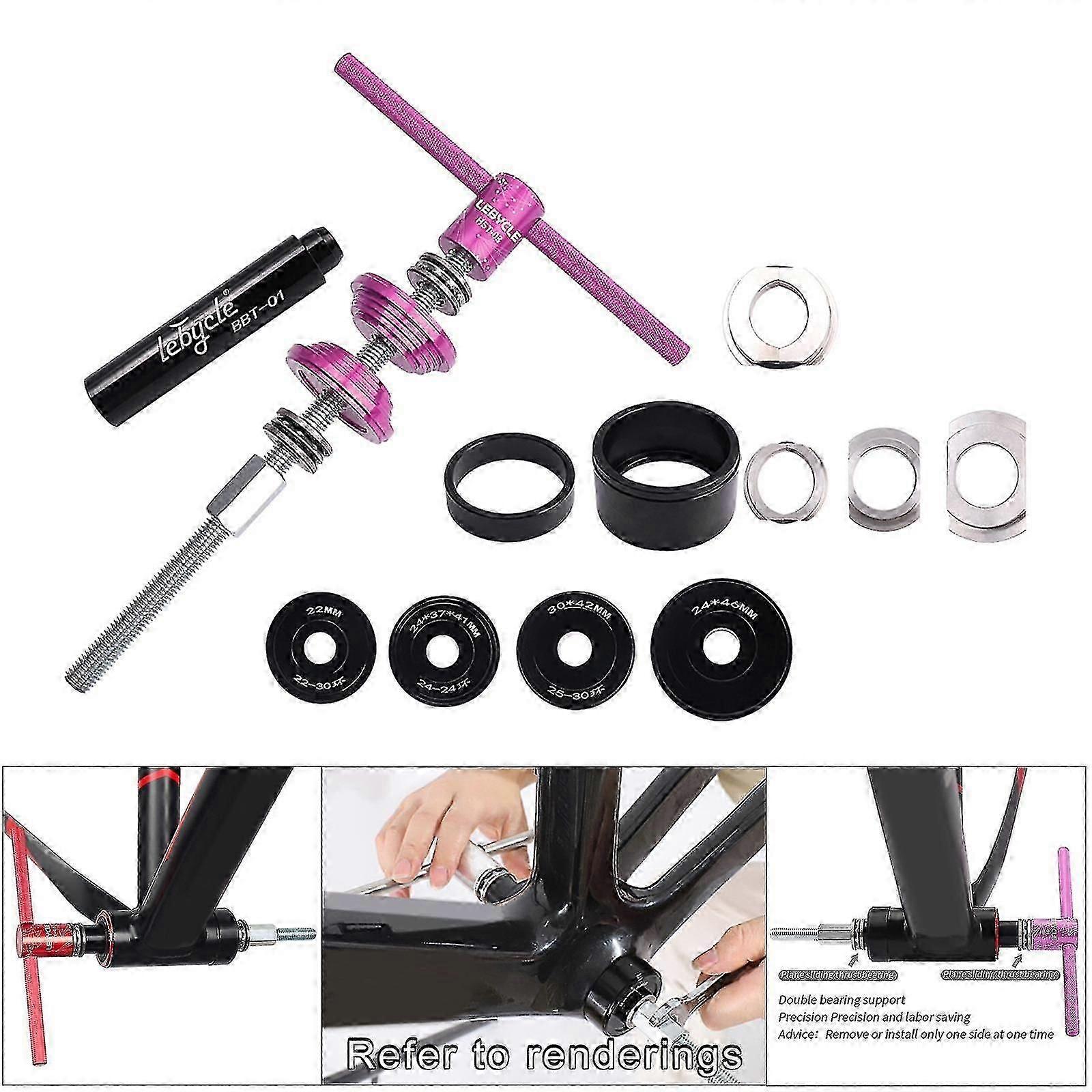 Bikes Bottom Bracket Press Tool, Bearing Installation, Removal Tools Purple