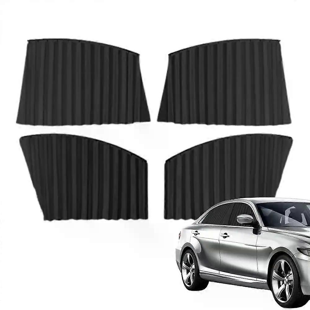 Car Sunshade Curtains Side Window Shade Magnetic Privacy Sun Shades Travel Accessories 4-Piece Set For Front & Rear Windows Fits
