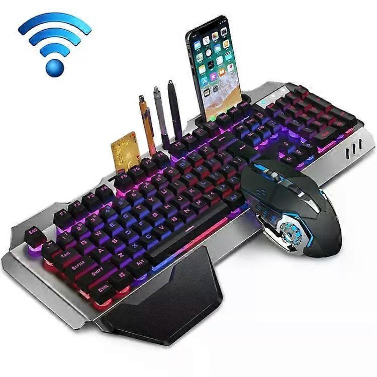 Wireless Keyboard and Mouse Set-Rechargeable,Ergonomic Design