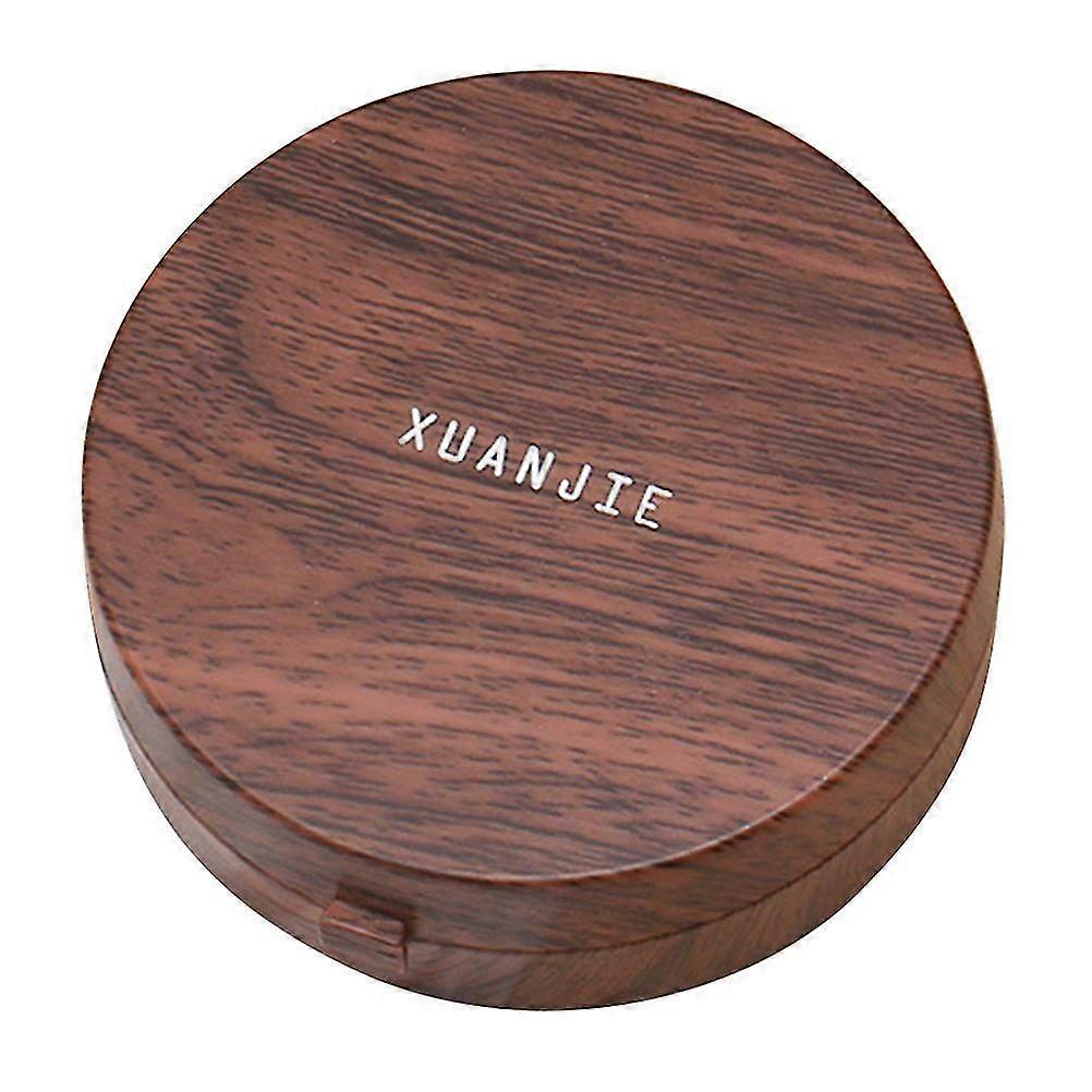 Stylish Portable Lens Case with Imitation Wood Grain Design - Compact, Durable, and Includes Built-in Accessories