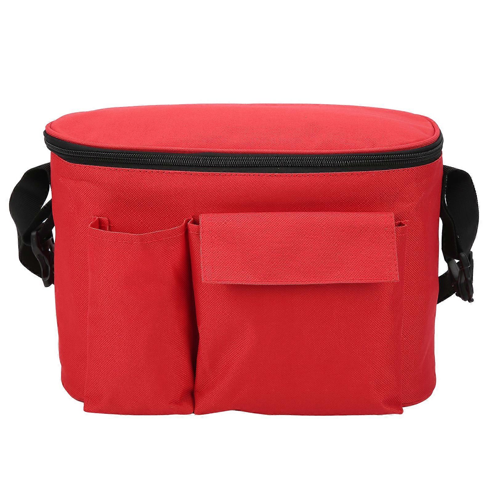 Multi Functional Diaper Feeding Bottle Storage Bag Stroller Hanging Bag Organizer(Red )
