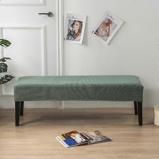 Jacquard Elastic Bench Cover For Dining Room Bedroom Spandex Solid Color Home Decor Chair Covers Washable Stretch Seat Protector