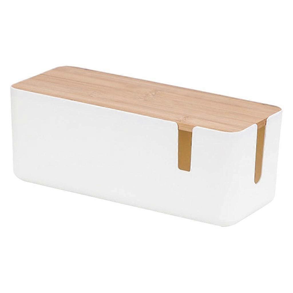 Storage Box, Computer Hyderi Cable Management Box Table USB Hub (White)