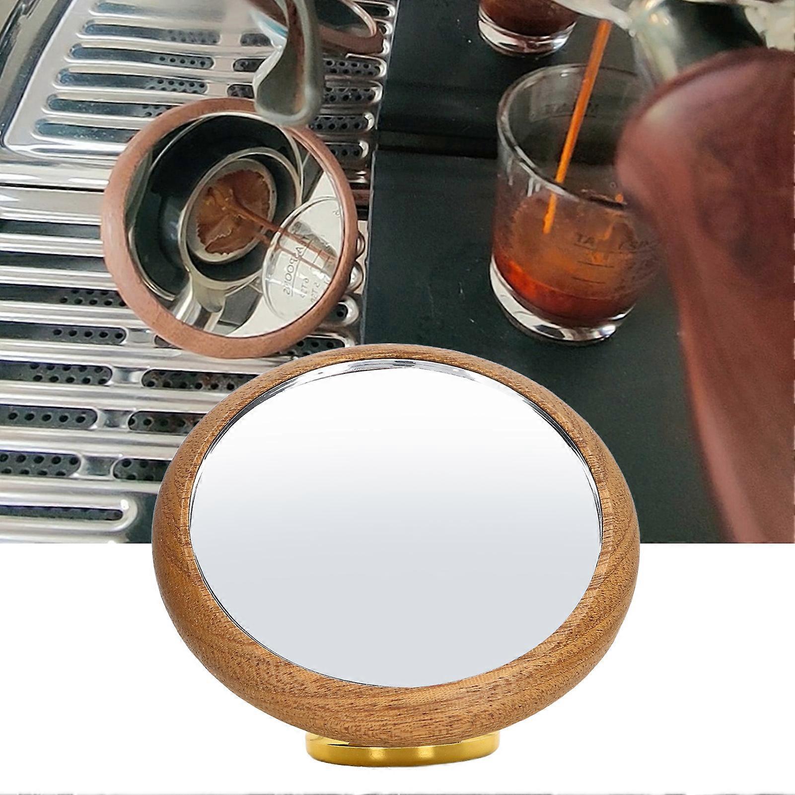 Coffee Shot Mirror for Bottomless Portafilter Multi Directional Rotation Visualization Coffee Flow Rate Observation Reflective Mirror Gold 