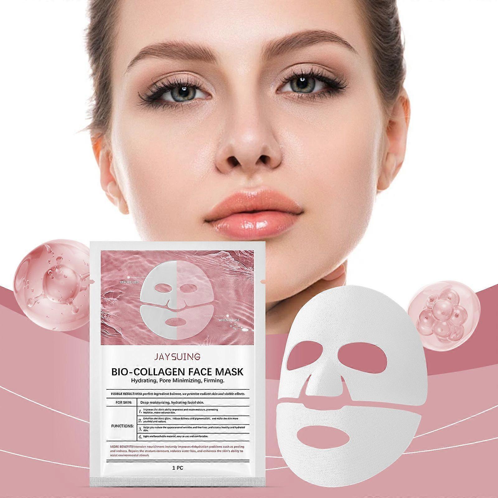 1pc Bio-Collagen Mask  Hydrating Sheet with Smoother-Looking Finish