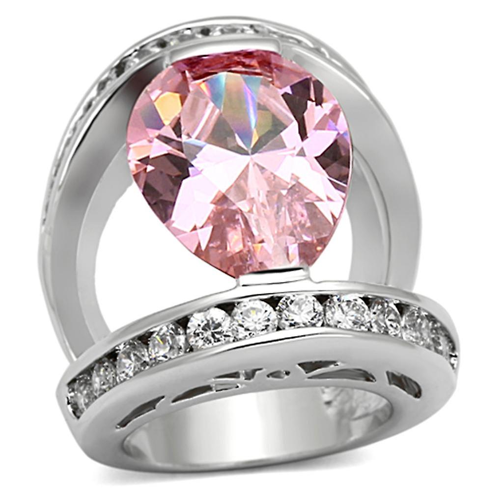 Ring AAA GRD CZ Rose LOA924 for Women Style Rhodium