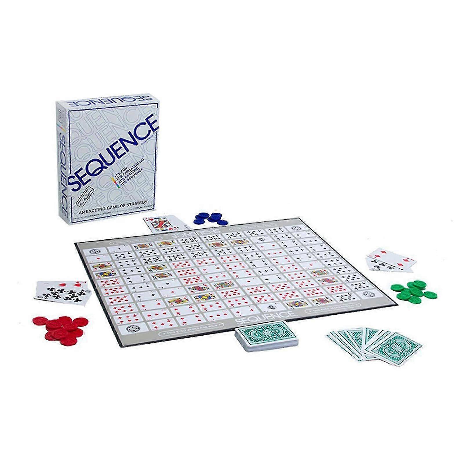 Sequence Family Board Game for Party Portable Educational Toys with Reasoning Challenges Adults Children