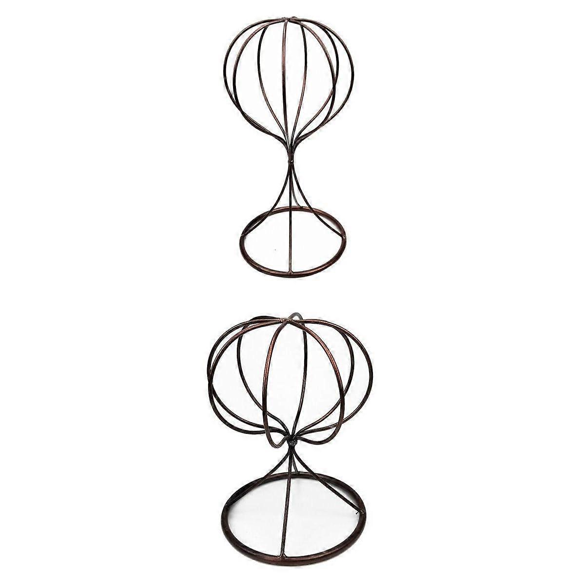 2 Stück Metall Huthalter Tischplatte Display Stand Rack