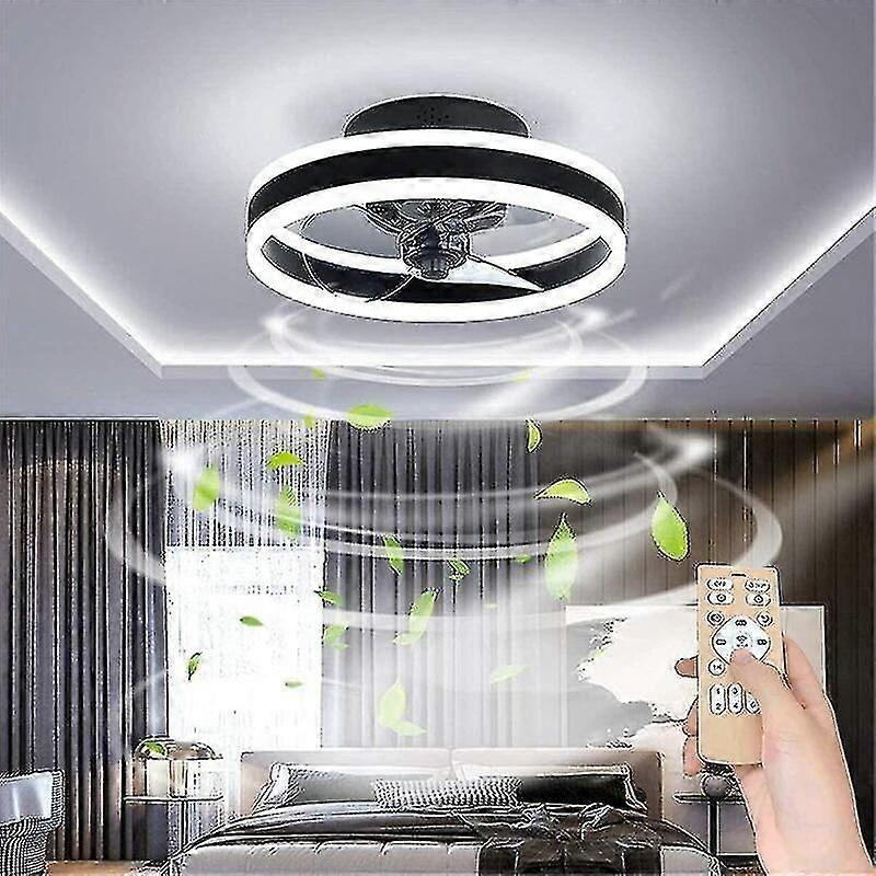 Ceiling Fan Silent Ceiling Fan with Lighting and Remote Control Ultra-thin Ceiling Lights Dimmable C