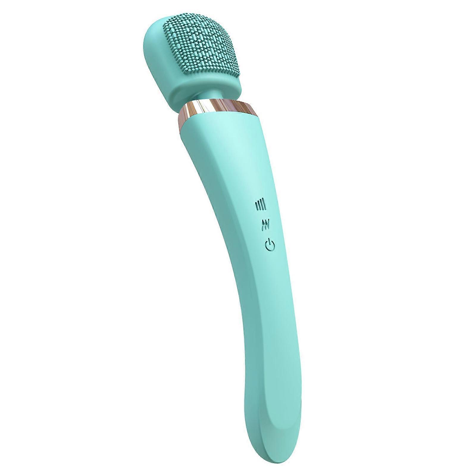 8 Frequency 20 Speed Vibration Modes Quiet Portable Handheld Rechargeable Bath Brush Massager Cordless Stimulator  BL