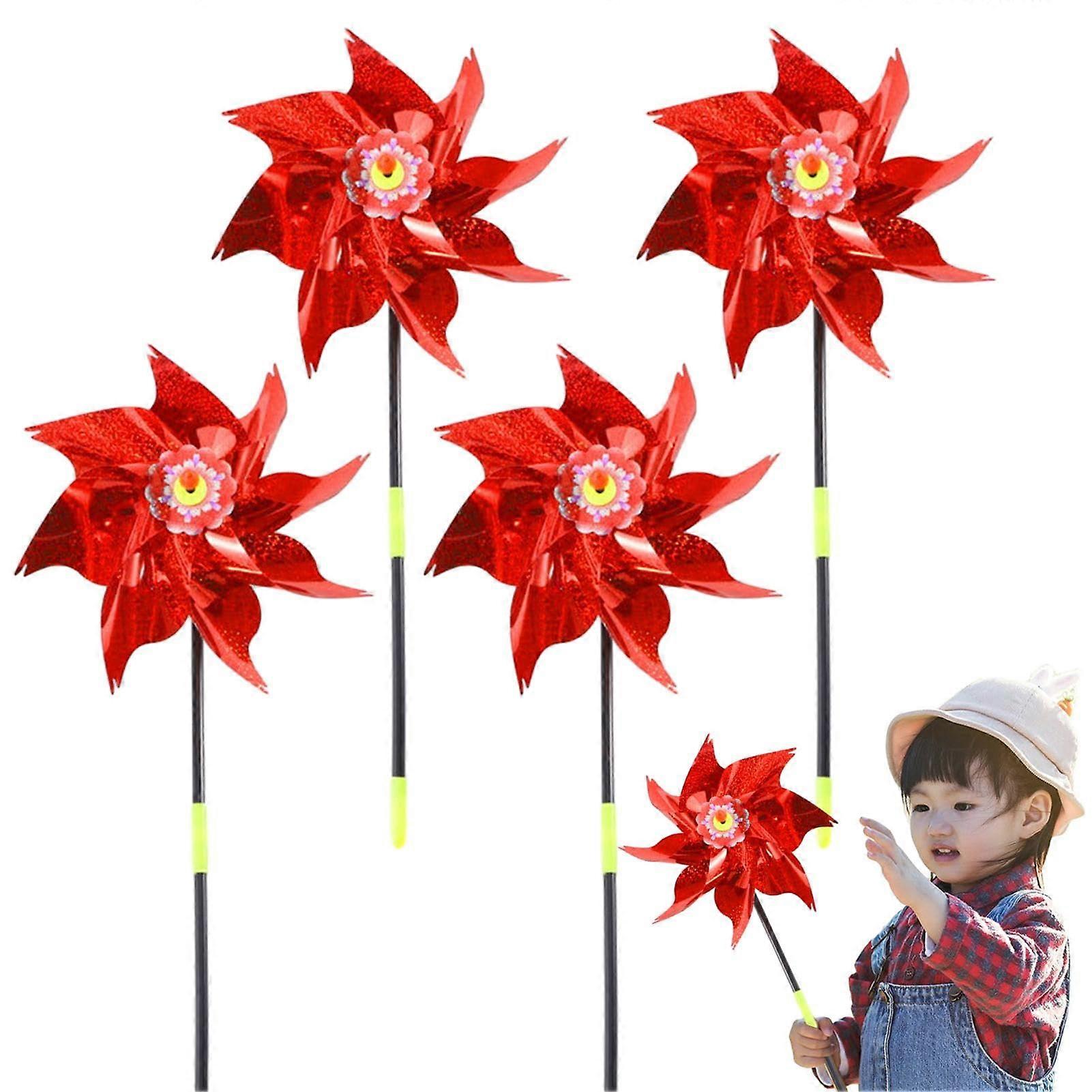 Reflective windmill, garden windmills 4 glittering garden spinners Ref: 4292