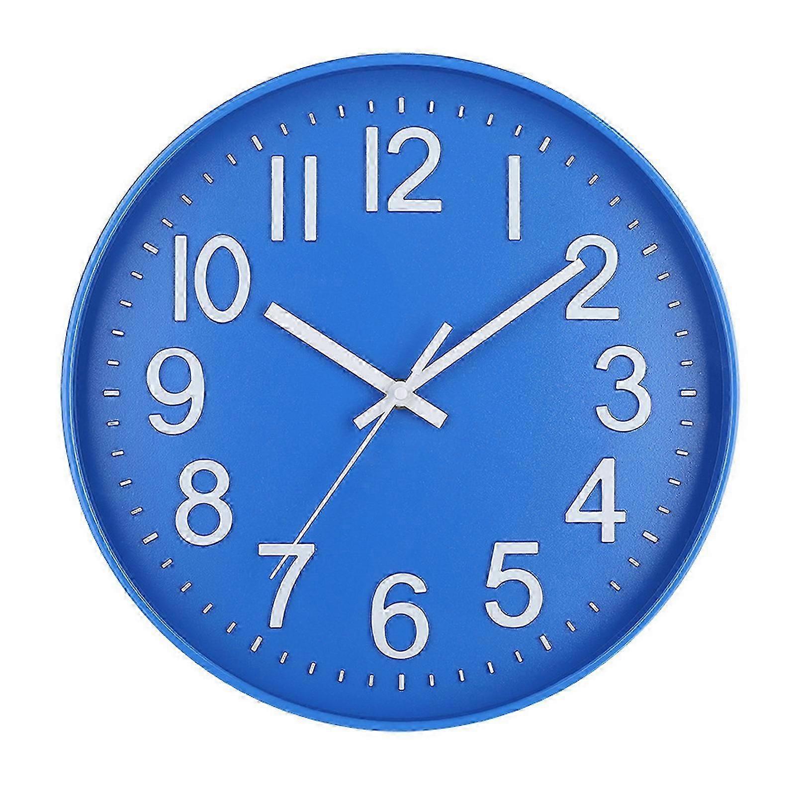 Wall Clock Large Numerals Design Easy-to-Read Battery Operated Modern Silent Non-Ticking Round Clock Wall Decoration Jikaix