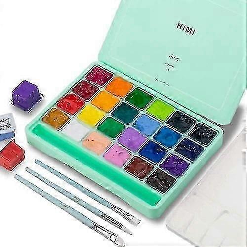 هيمي طقم طلاء غواش ، 24 لون × 30 مل مع فرش ولوحة ألواح. تصميم جيلي فريد من نوعه ، غير سام. لقماش الورق بالألوان المائية ، مبتدئين مثاليين ، شارع