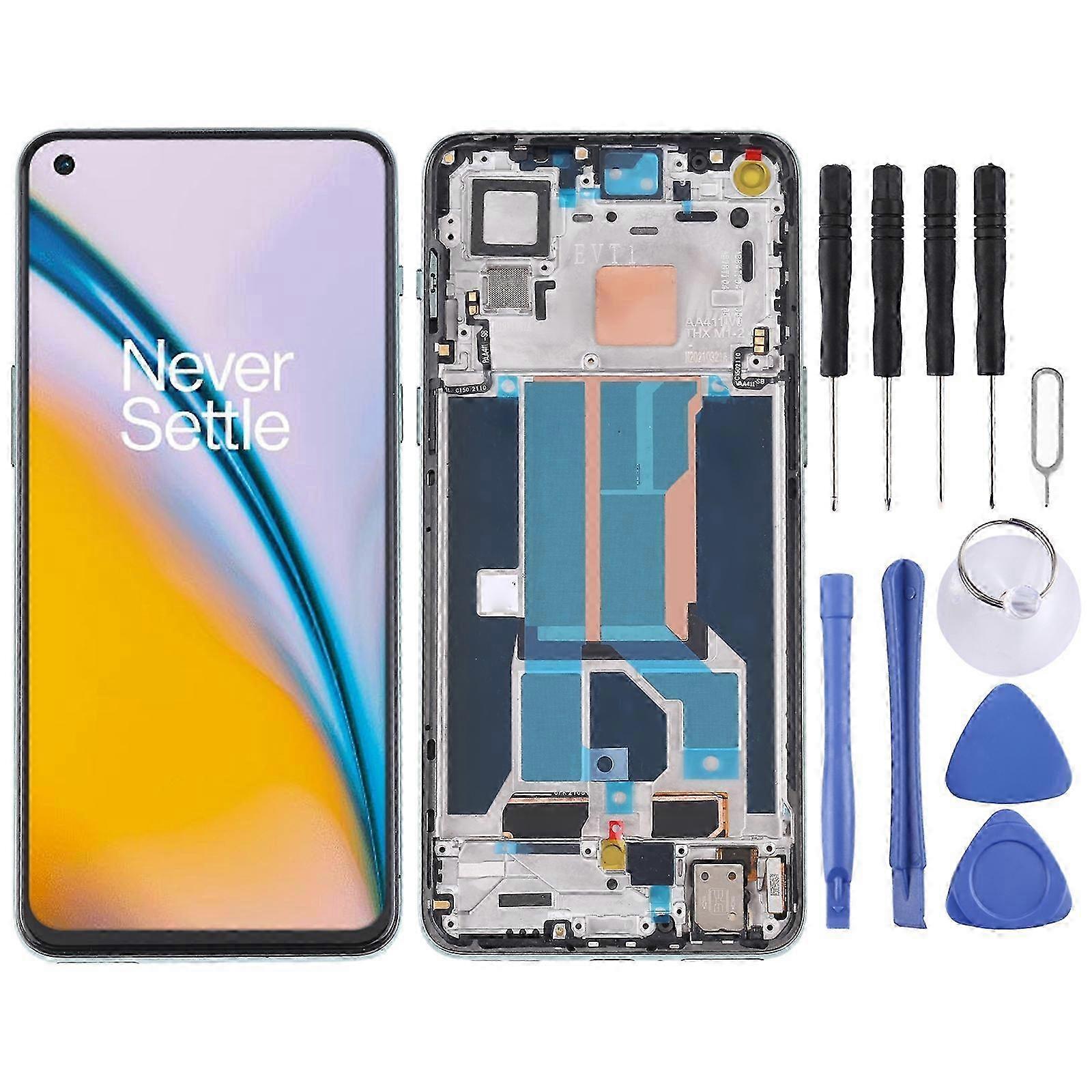 For OnePlus Nord 2 5G DN2101 DN2103 Digitizer Full Assembly with Frame OEM LCD Screen (Green) 2025