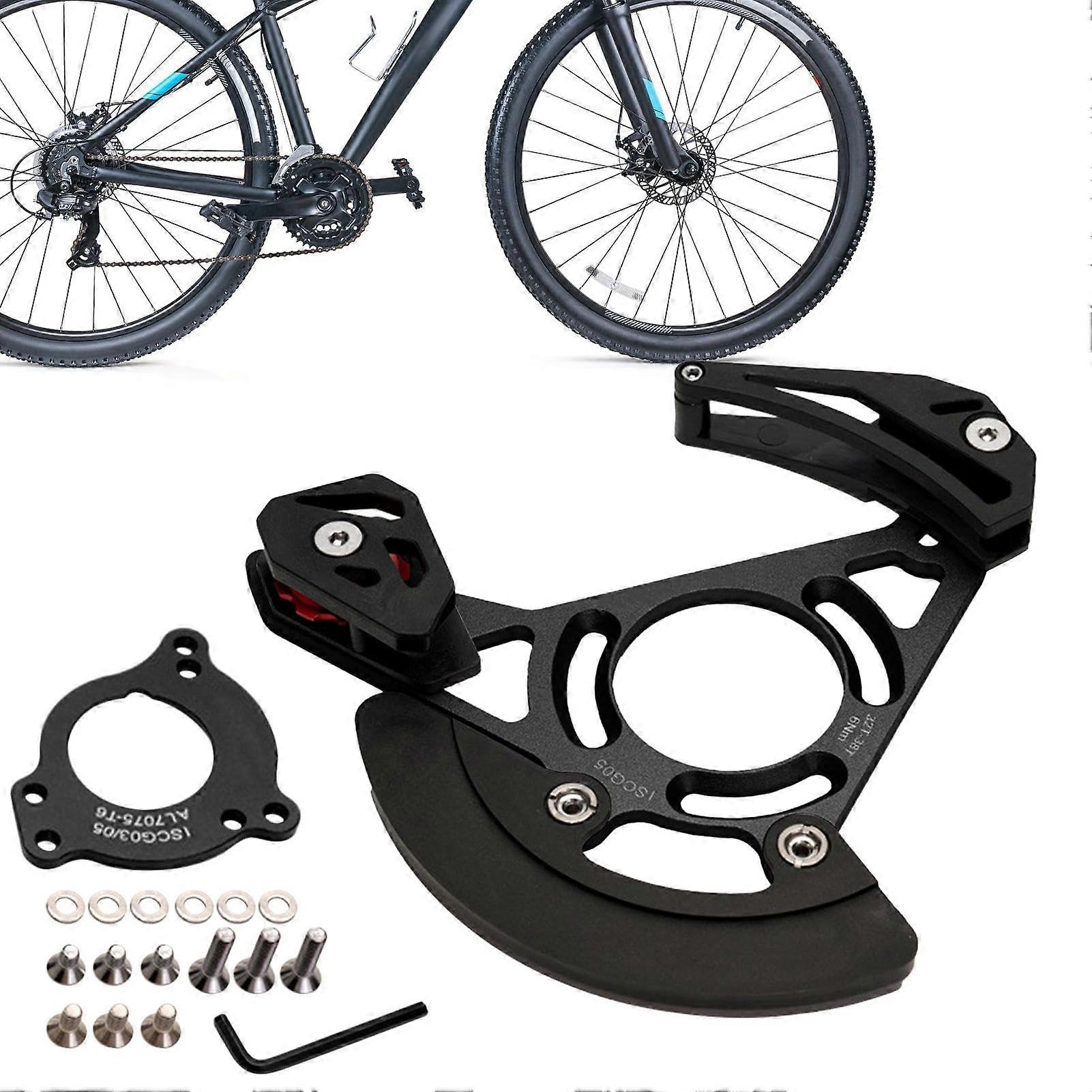 Bicycle Protective Chain Guide Black, Heavy Duty Anti-Fall Single Disc Stabilizer, High Strength Chain Plate Guide