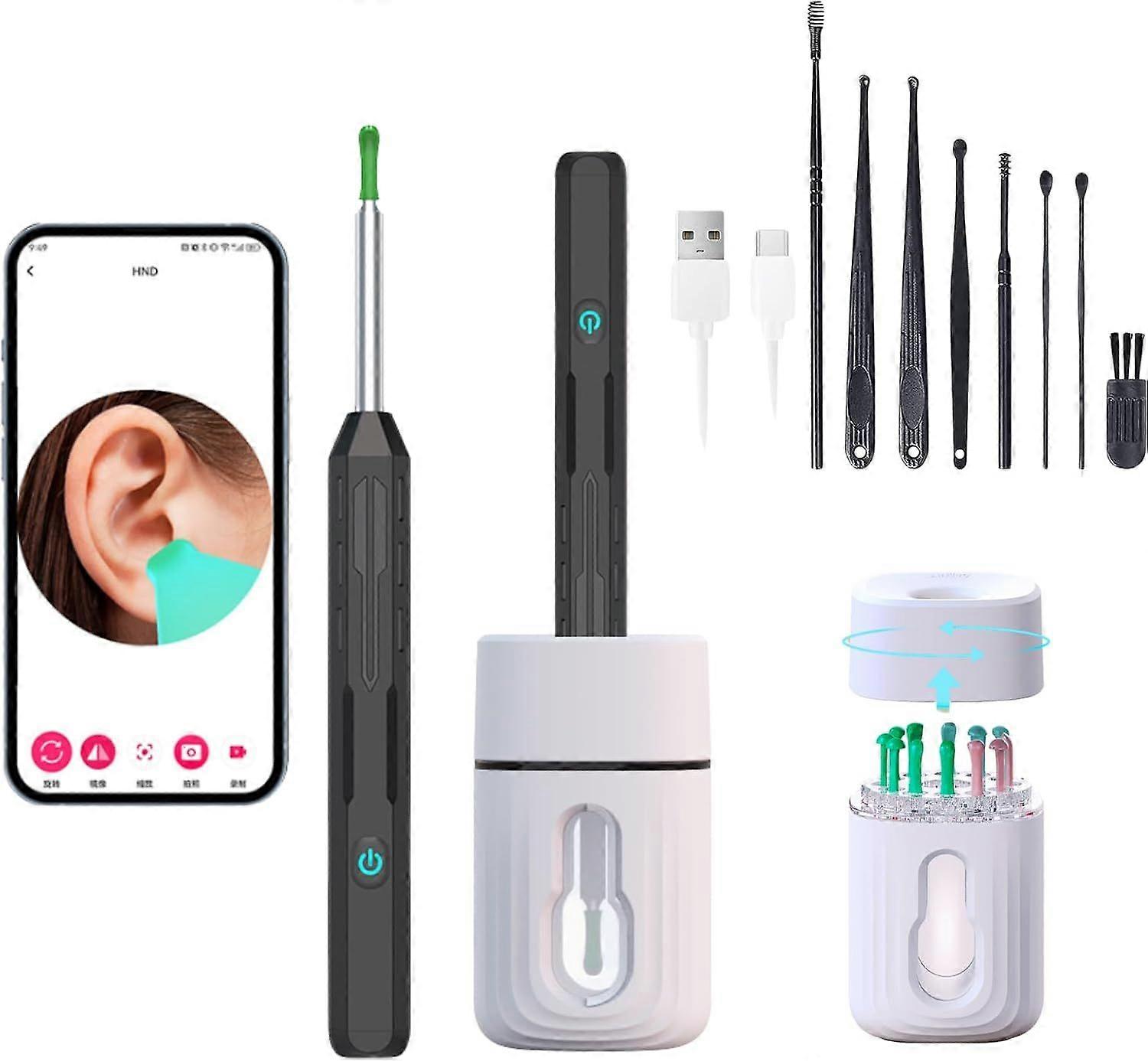 Ear Wax Removal Tool, Wireless Cleaner with Otoscope, Ear Canal Cleaner with