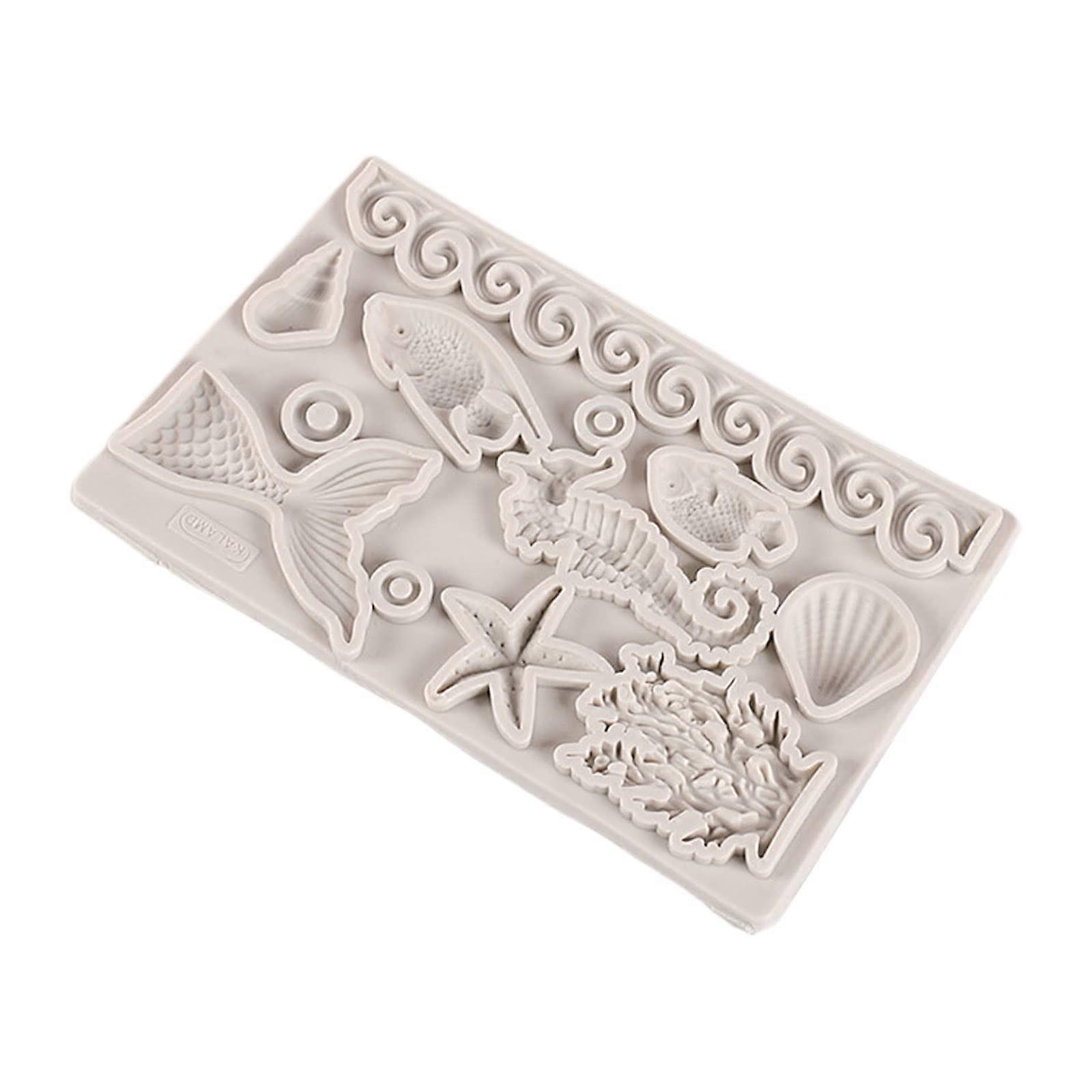 Silicone molds for fondant, shell, shell, starfish, cheeks, silicone molds for cake, decoration, chocolate, soap