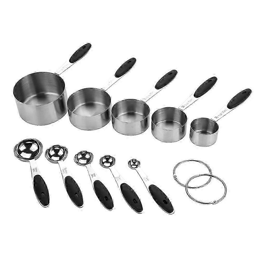 10PCS  Stainless Steel Measuring Spoons Cups Multi color Baking Tools 10PCS