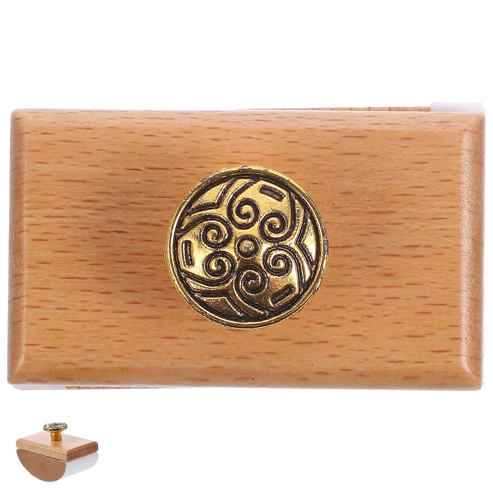 Wood Rocker Ink Blotter Quick Drying Absorbent Pad for Office Calligraphy and Writing Lightweight Retro Handle Design