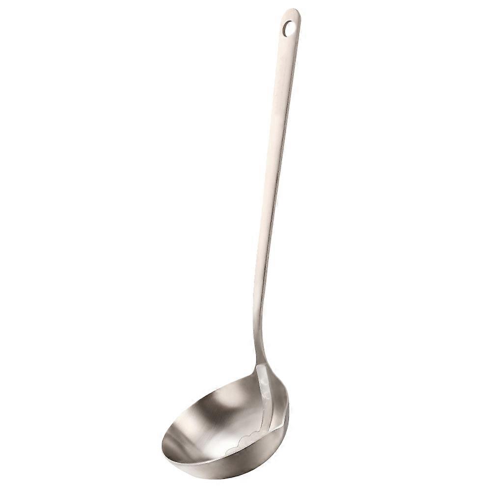 Stainless Steel Oil Filter Soup Spoon with Long Handle Strainer Ladle for Hotpot & Kitchen Use – PP Material Grease Separation Design for Home Cooking
