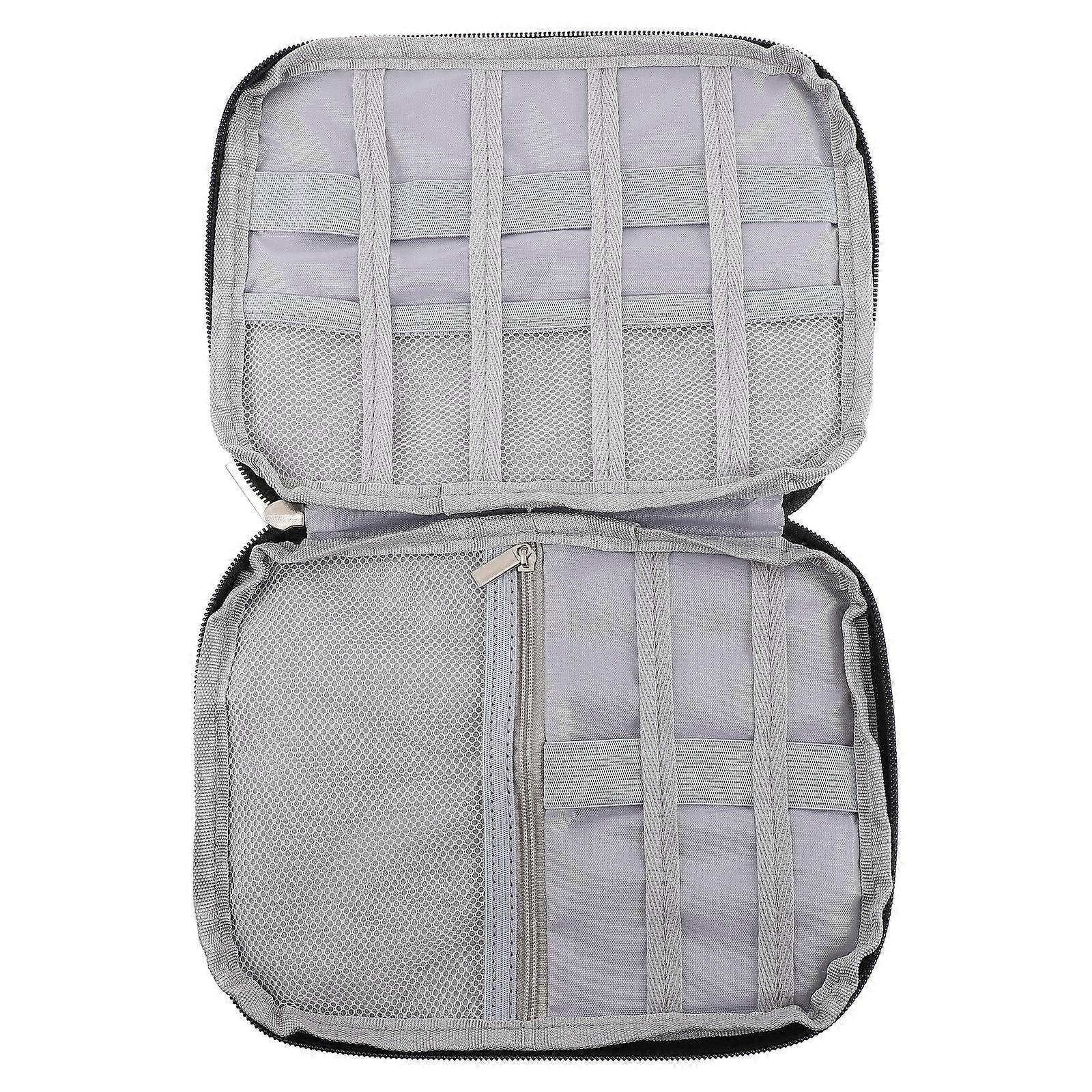 Durable Watchband Pouch with Zipper for Organizing Straps, Earphones, and Cables – Compact Storage for Travel and Desk Use – Grey