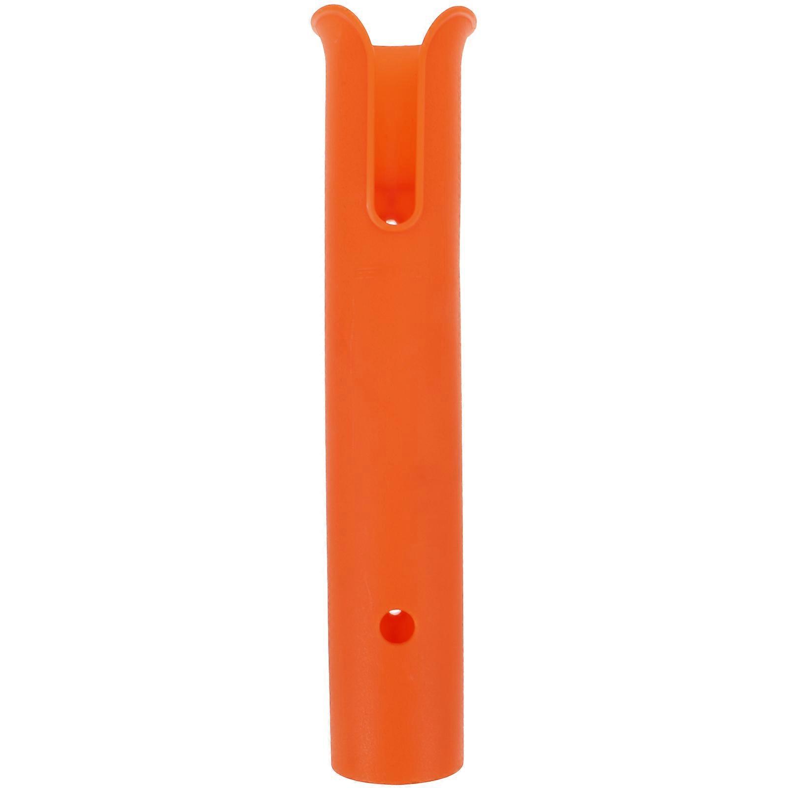 Fishing Bracket Tube Shaped Rod Holder Orange 27.00X6.00X6.00CM Sea Fishing Boat Use 1Pack