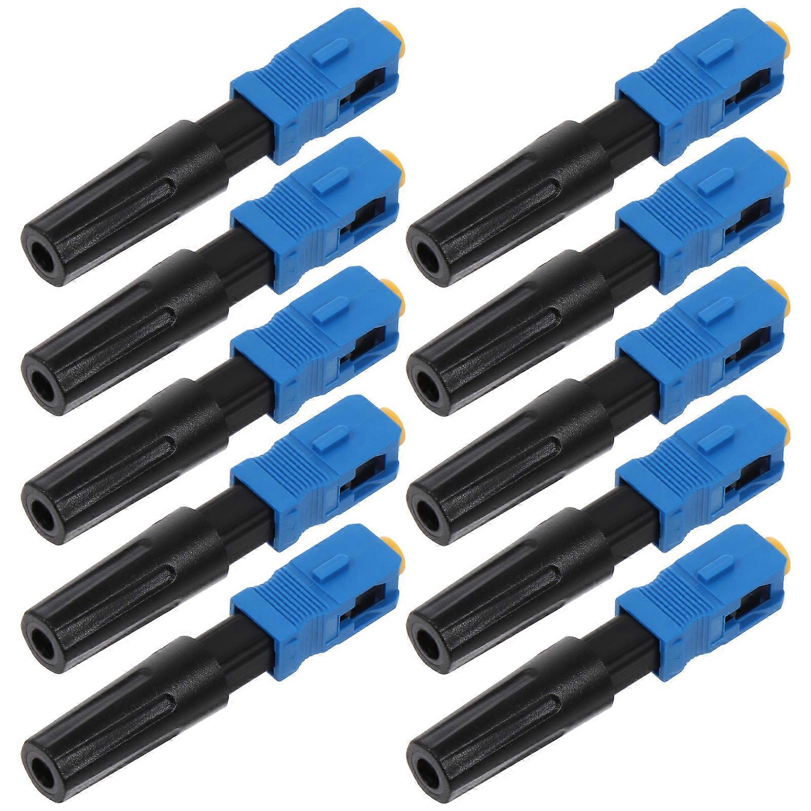 Fiber Connector Adapter Cold Connector Single-Mode For Equipment Termination Rectangular 5.5X1CM Reliable Fastening 10Pcs