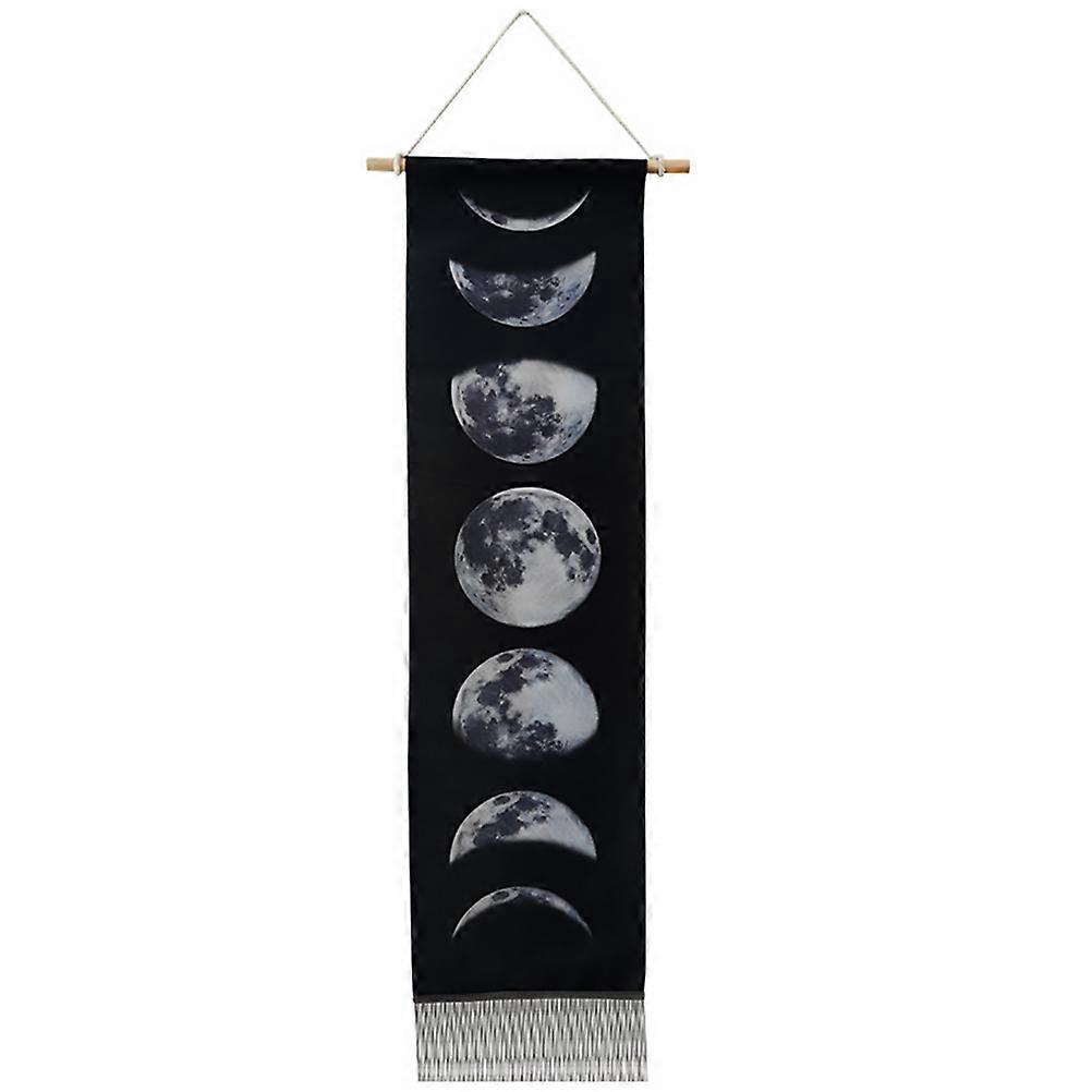 Moon Phases Cotton Linen Wall Art Hanging Decor Rectangular Nordic Bedroom 1Pack